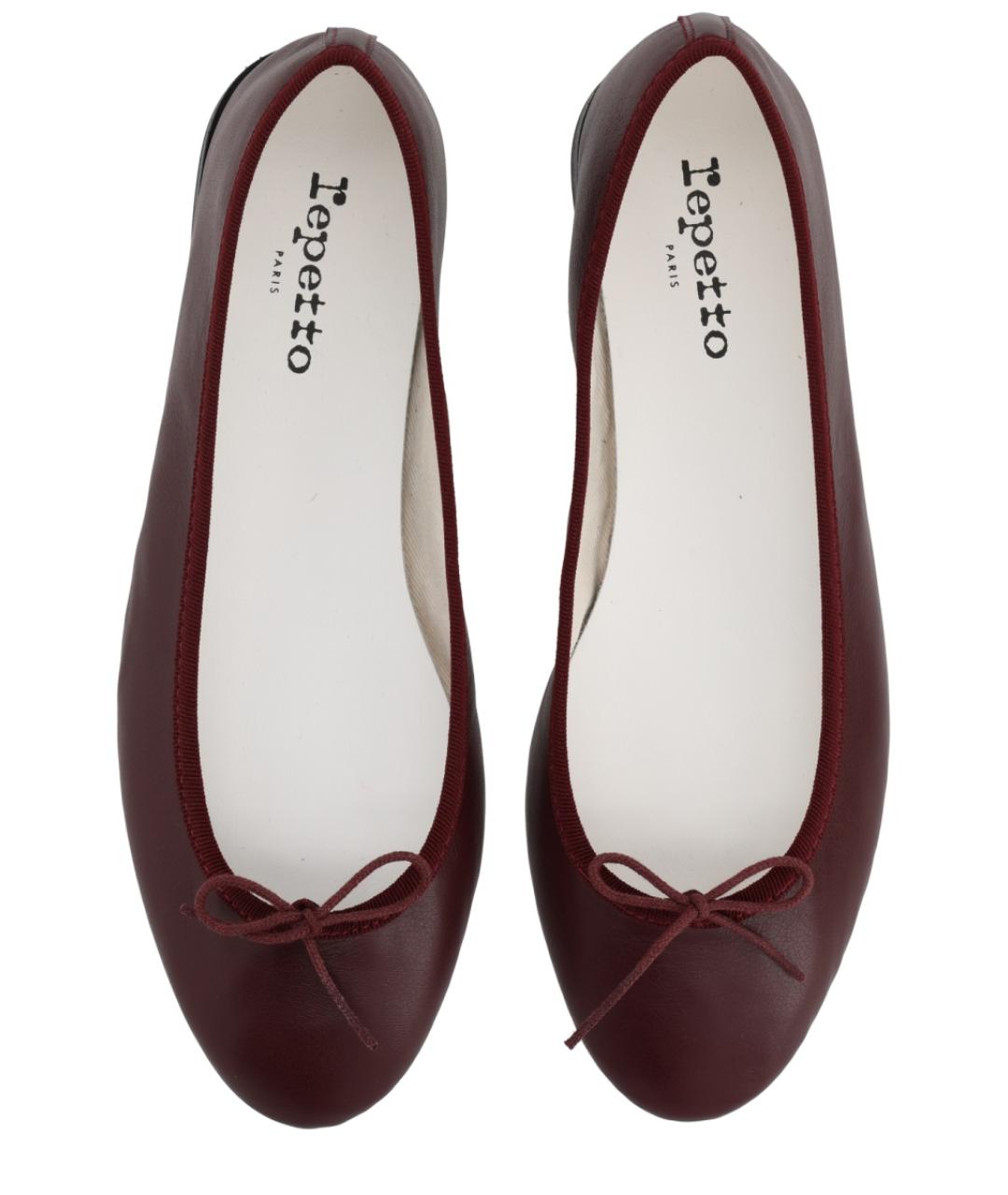 REPETTO Бордовые кожаные балетки, фото 5