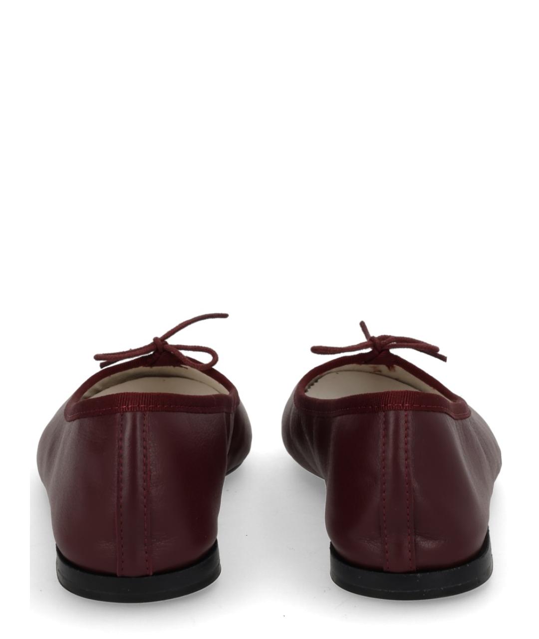 REPETTO Бордовые кожаные балетки, фото 4