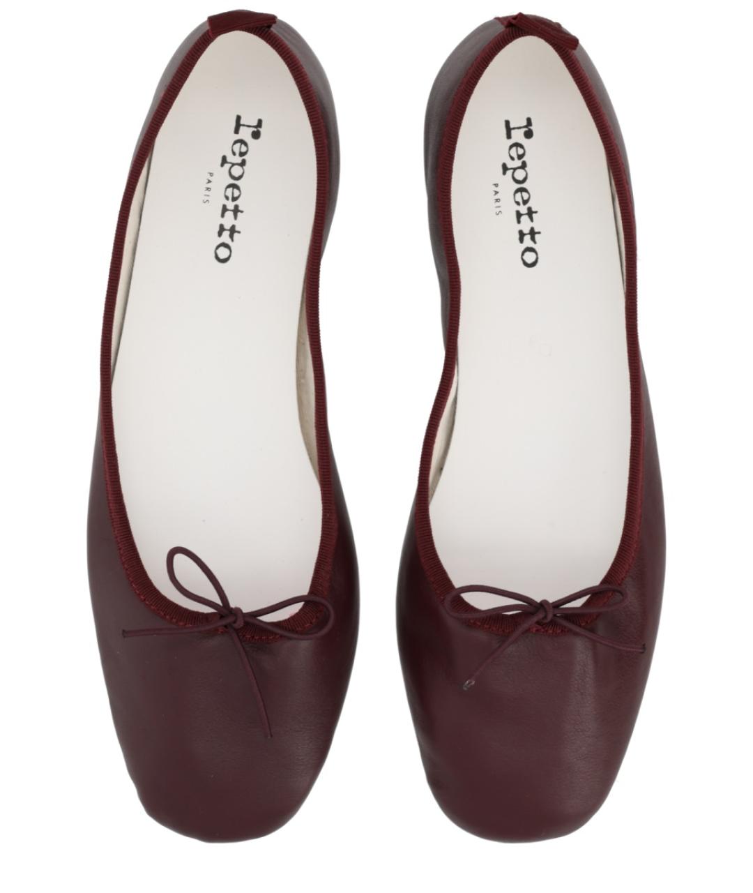 REPETTO Бордовые кожаные балетки, фото 5