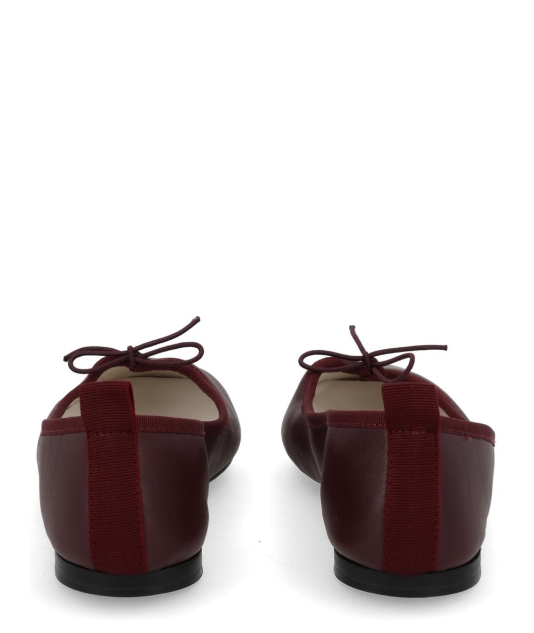 REPETTO Бордовые кожаные балетки, фото 4