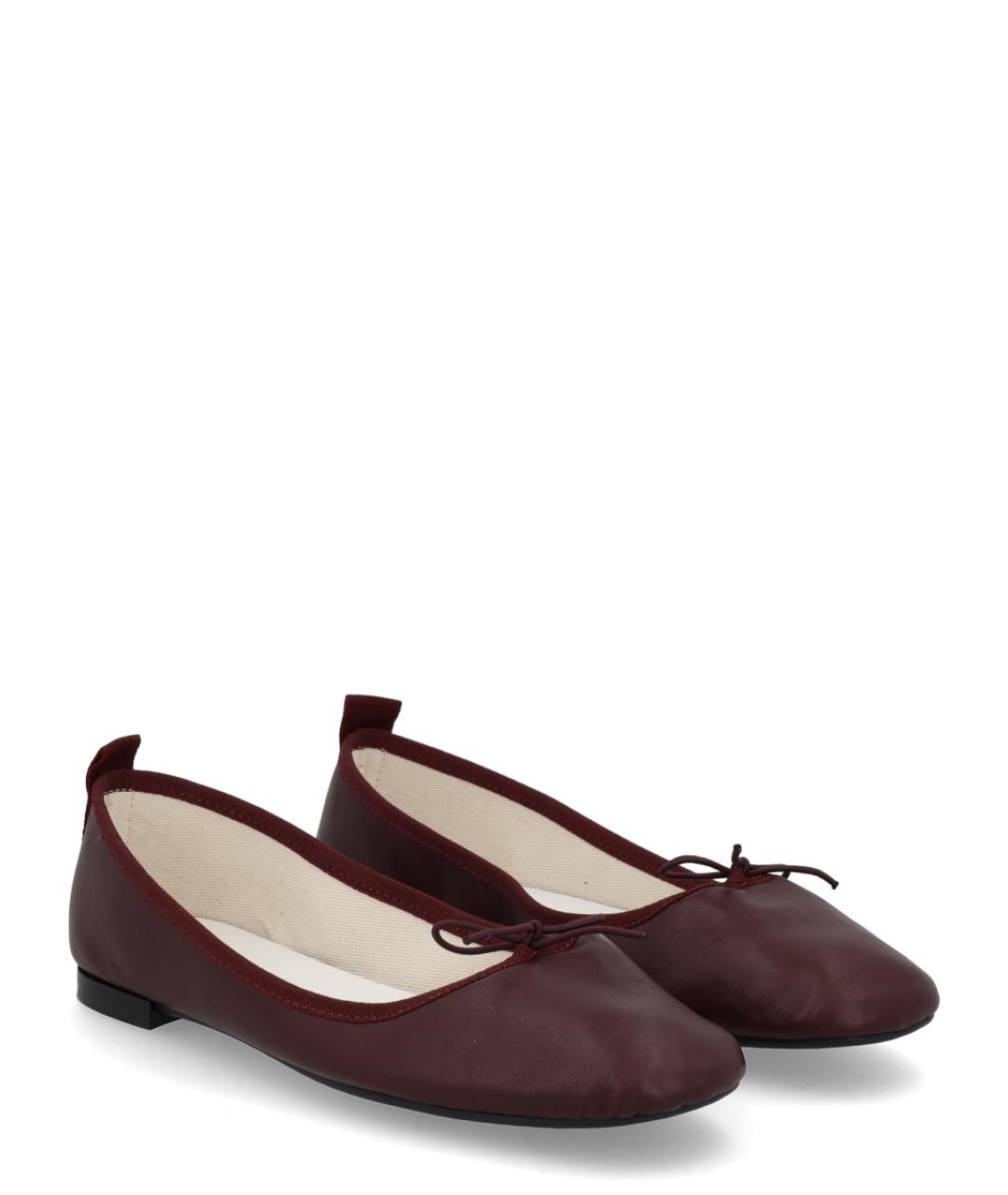 REPETTO Бордовые кожаные балетки, фото 2