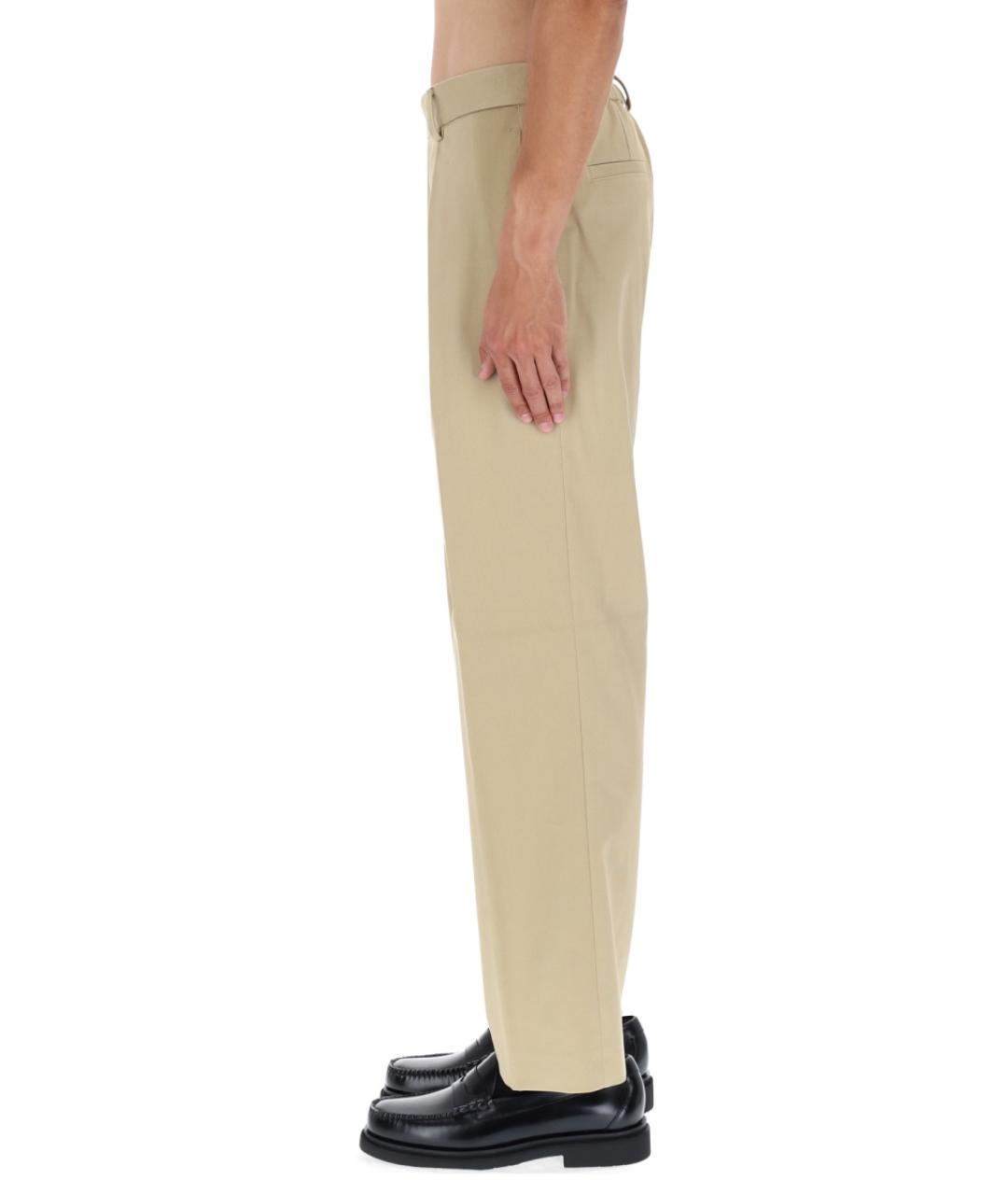 HUGO BOSS Бежевые хлопковые повседневные брюки, фото 3