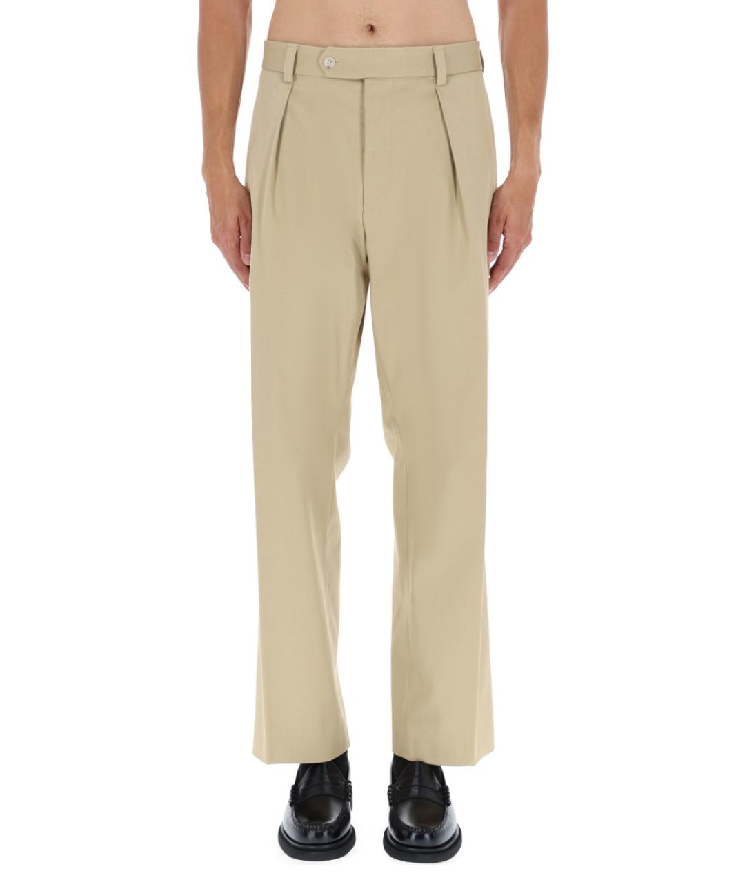 HUGO BOSS Бежевые хлопковые повседневные брюки, фото 5