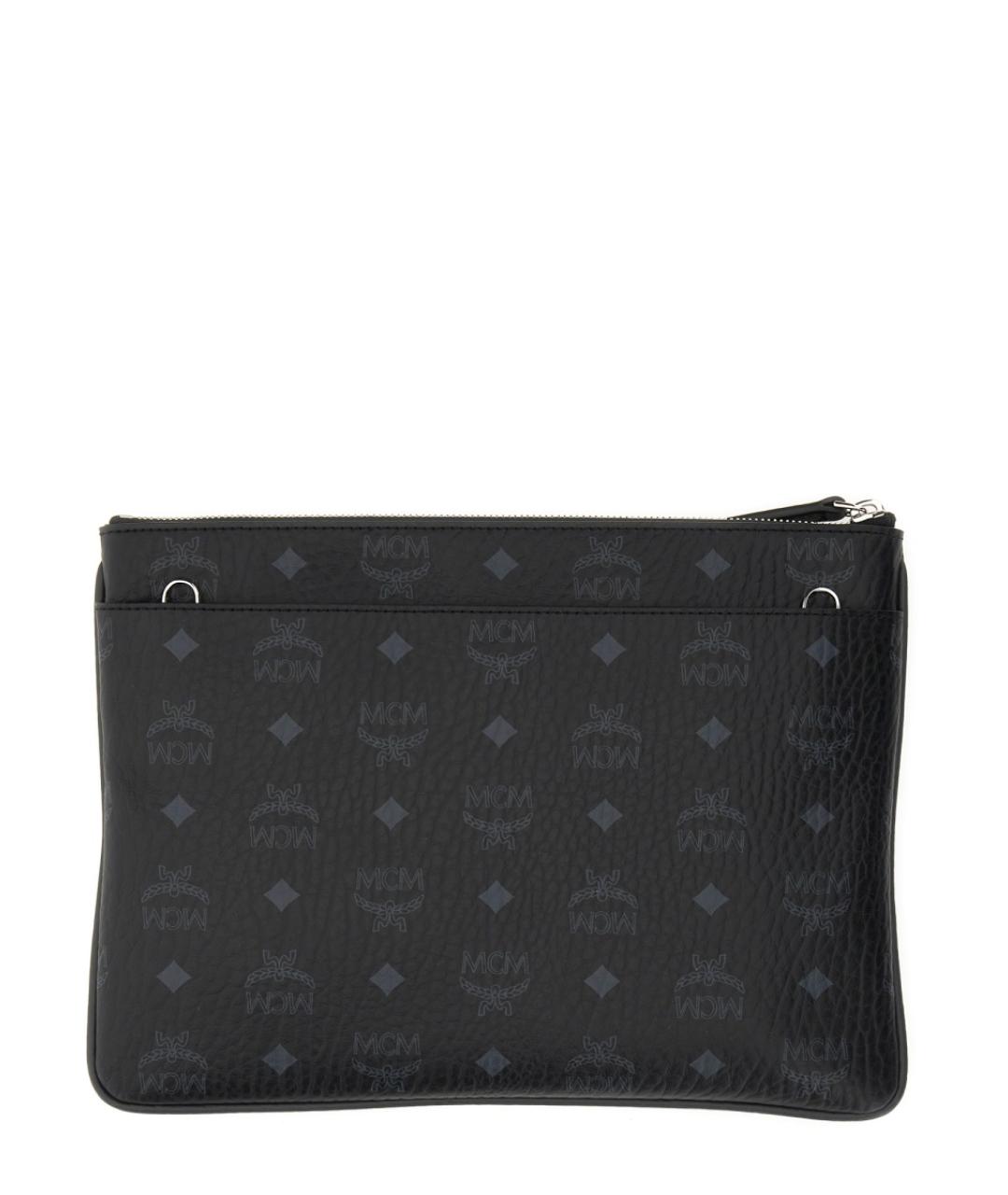 MCM Черная сумка через плечо из искусственной кожи, фото 2