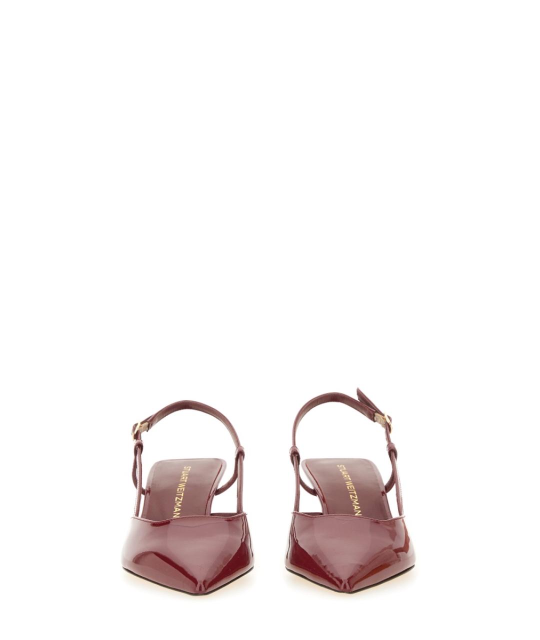 STUART WEITZMAN Бордовые туфли из лакированной кожи, фото 4