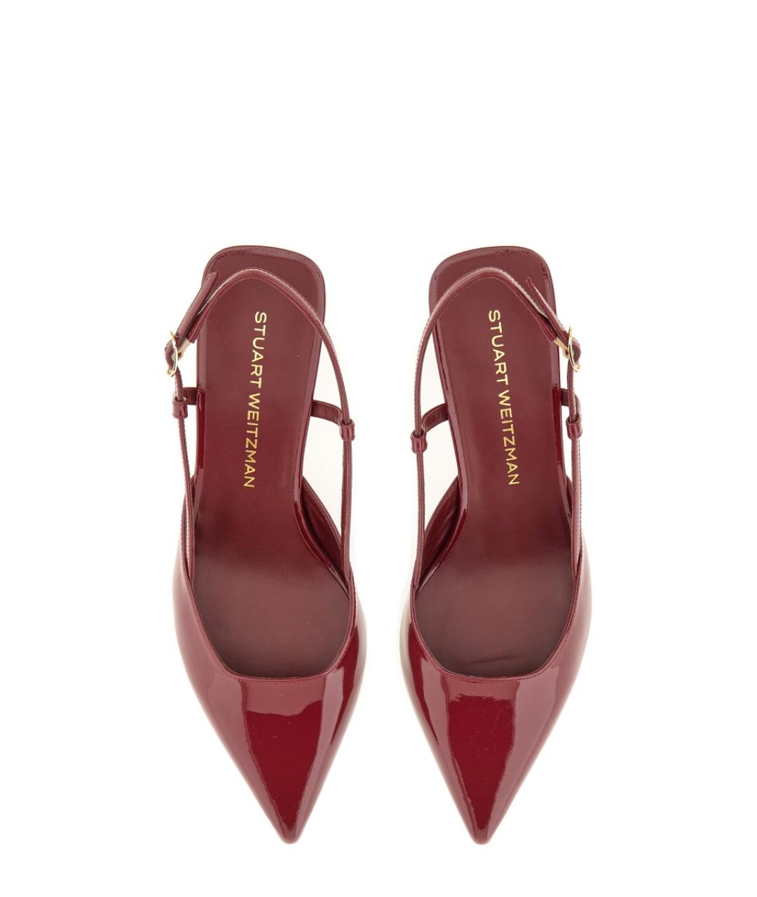 STUART WEITZMAN Бордовые туфли из лакированной кожи, фото 5