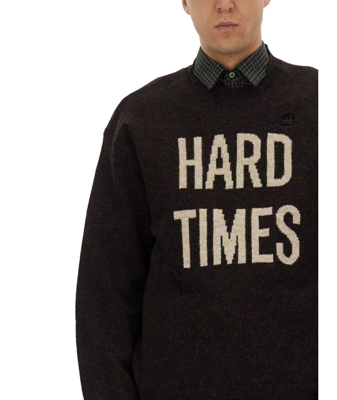 MOSCHINO Коричневый шерстяной джемпер / свитер, фото 4