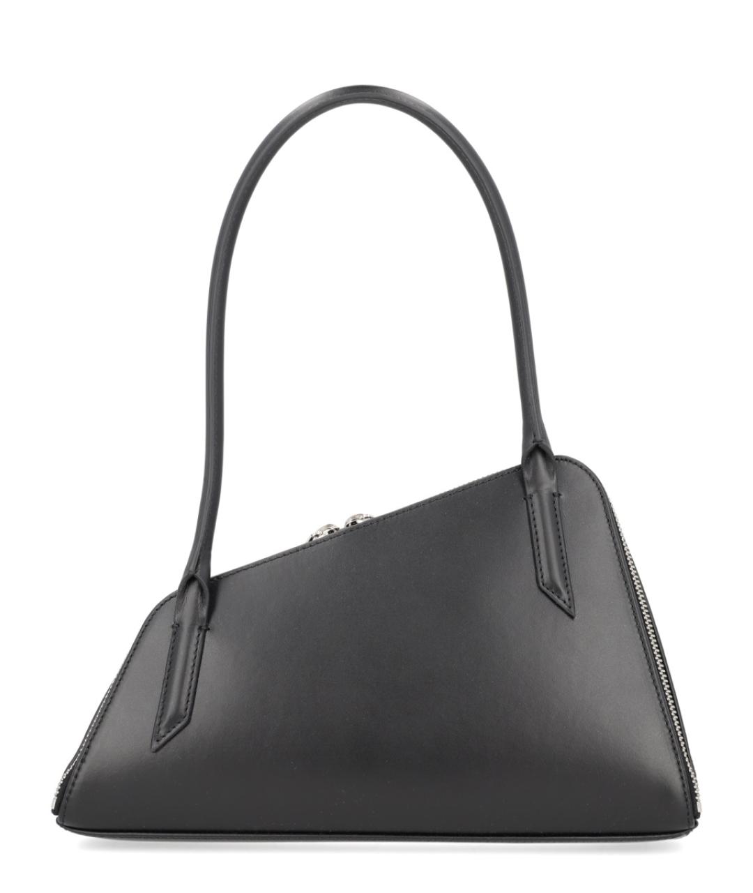 THE ATTICO Черная кожаная сумка тоут, фото 2