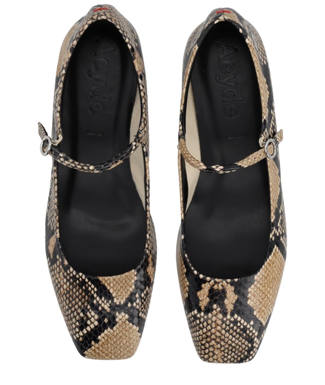 AEYDE Коричневые кожаные балетки, фото 5