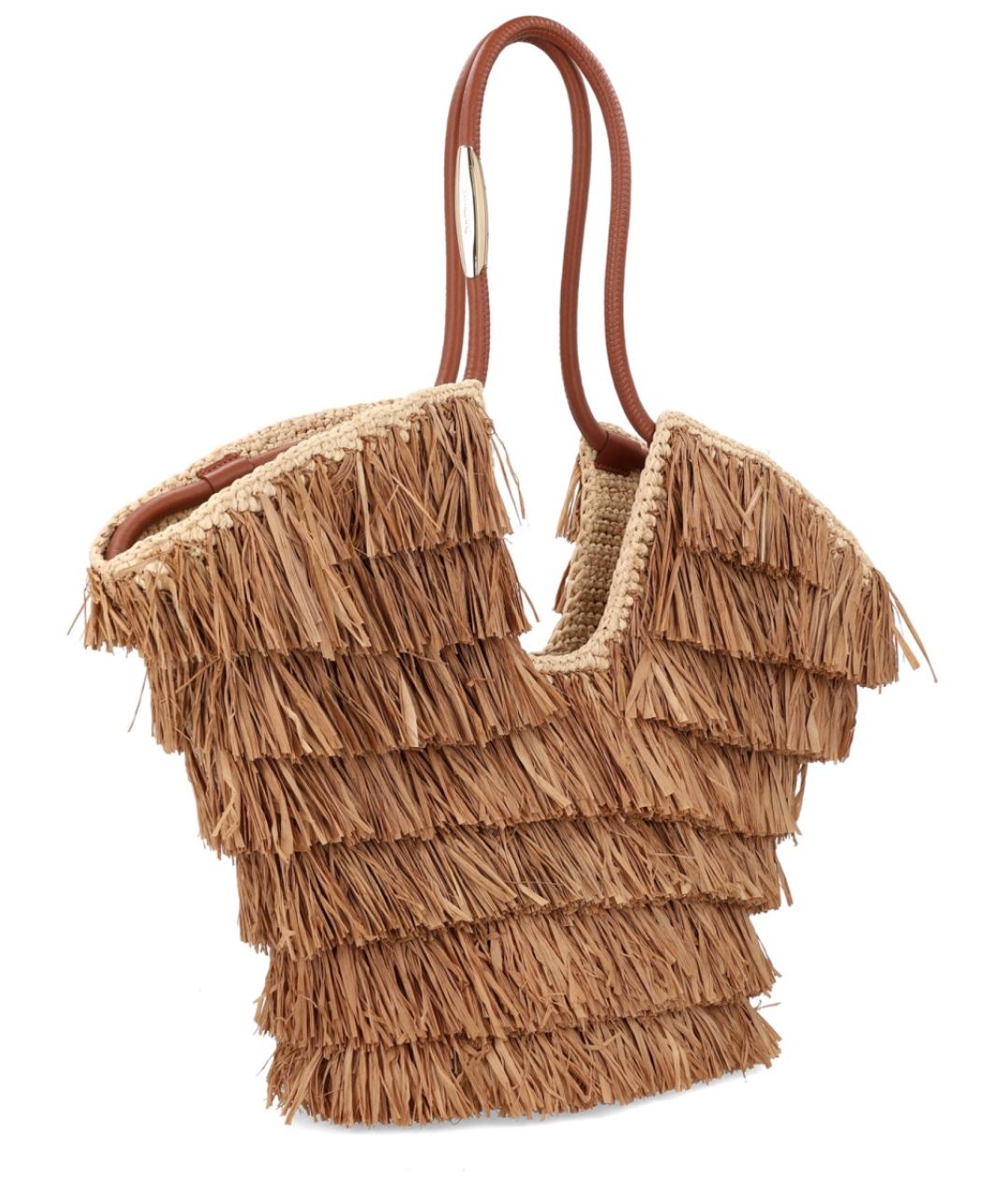 ZIMMERMANN Бежевая пелетеная сумка тоут, фото 2