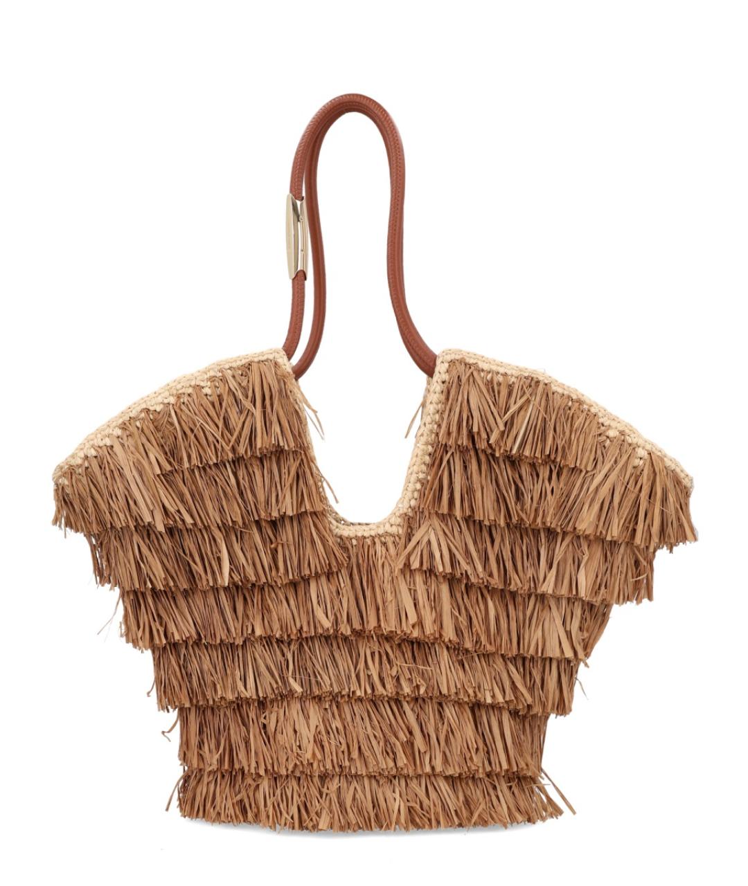 ZIMMERMANN Бежевая пелетеная сумка тоут, фото 1