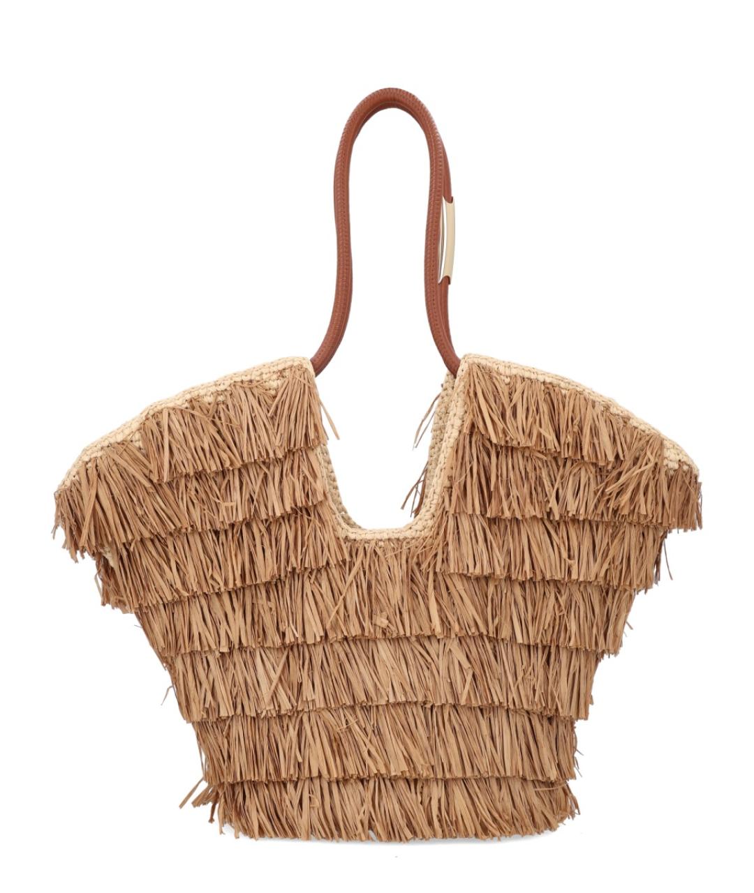 ZIMMERMANN Бежевая пелетеная сумка тоут, фото 3