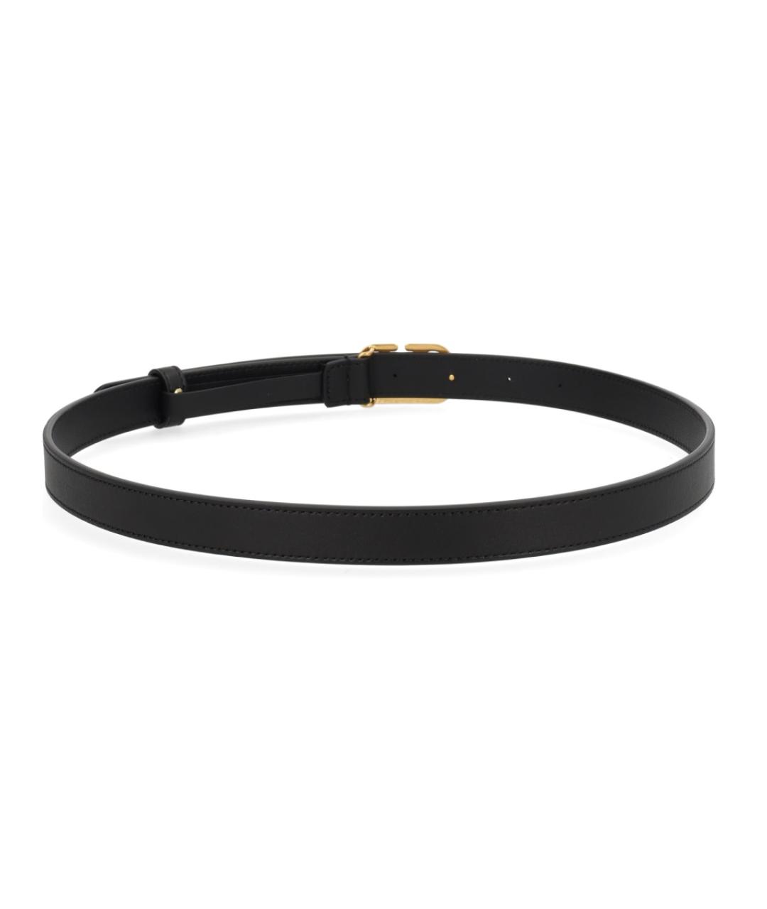 VALENTINO Черный кожаный ремень, фото 3