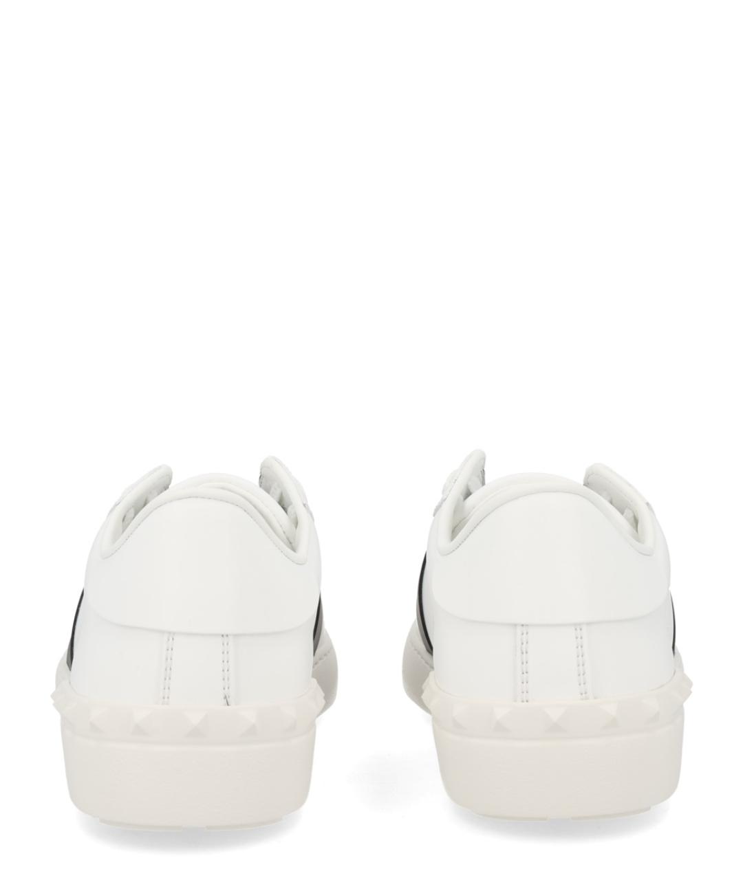 VALENTINO Белые кожаные низкие кроссовки / кеды, фото 4