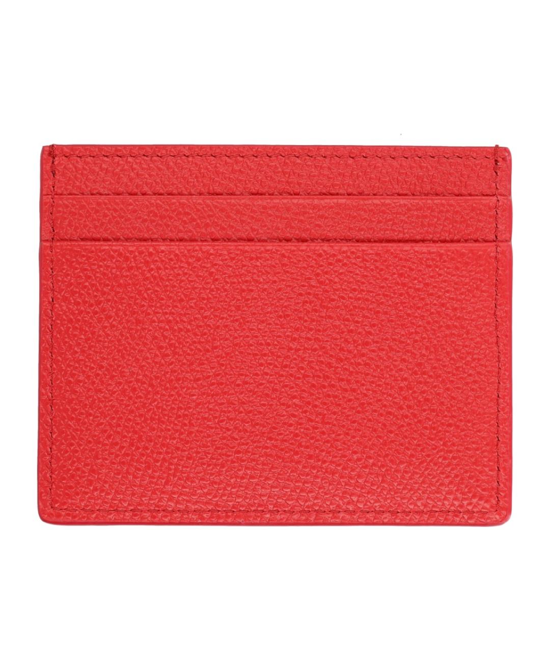 VALENTINO Красный кожаный кардхолдер, фото 2