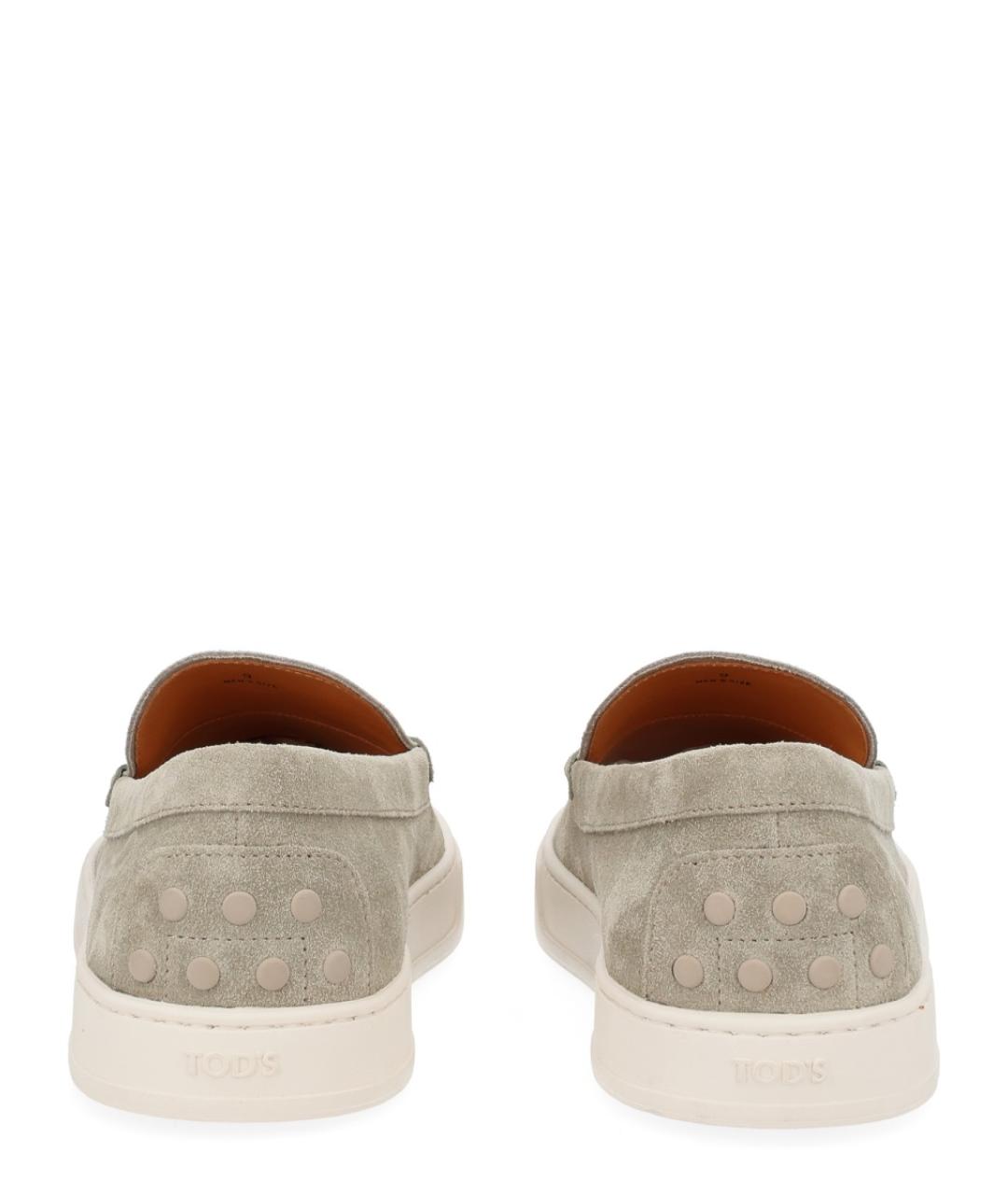 TOD'S Бежевые кожаные лоферы, фото 4