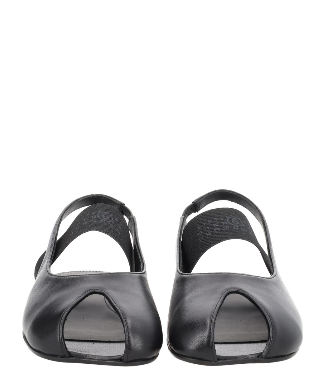 MM6 MAISON MARGIELA Черные кожаные балетки, фото 3