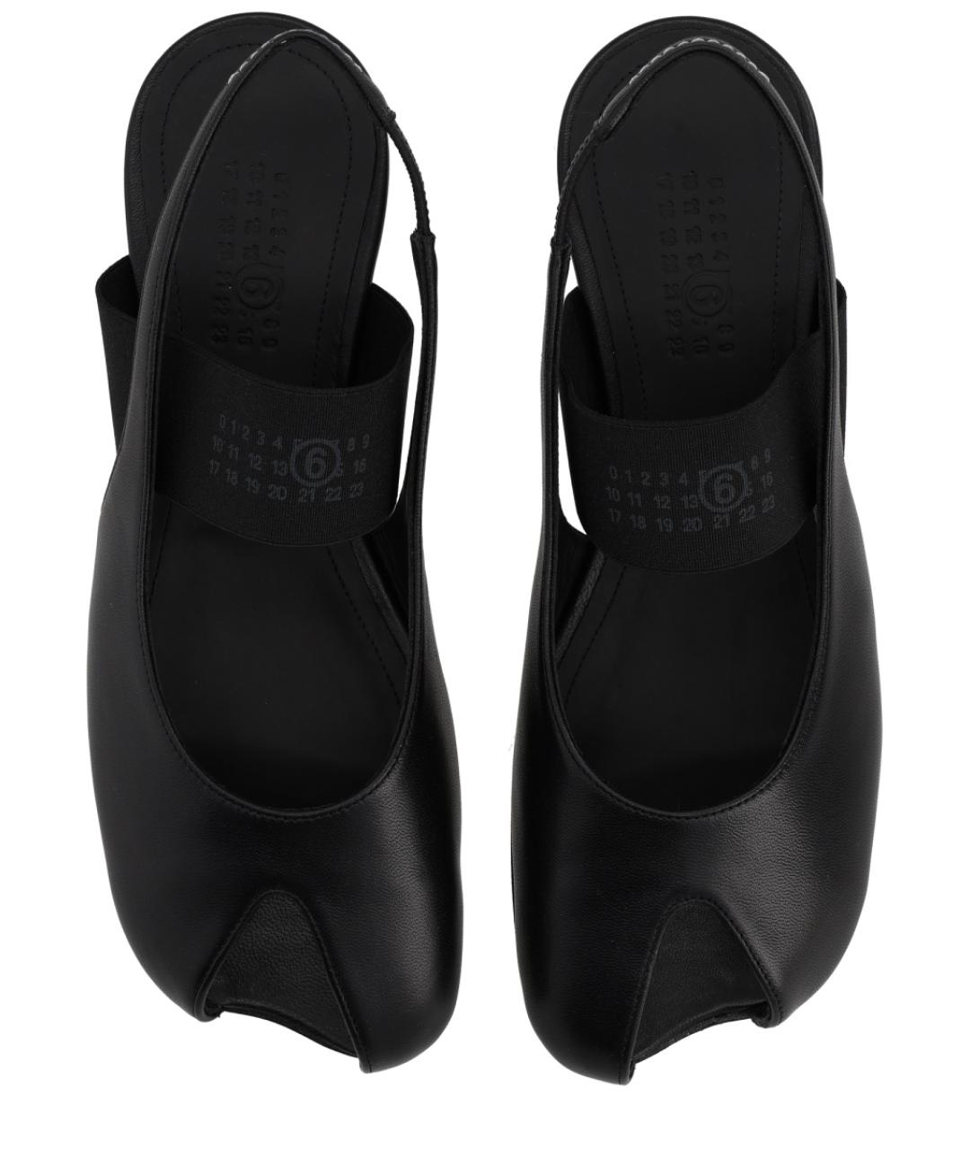MM6 MAISON MARGIELA Черные кожаные балетки, фото 5