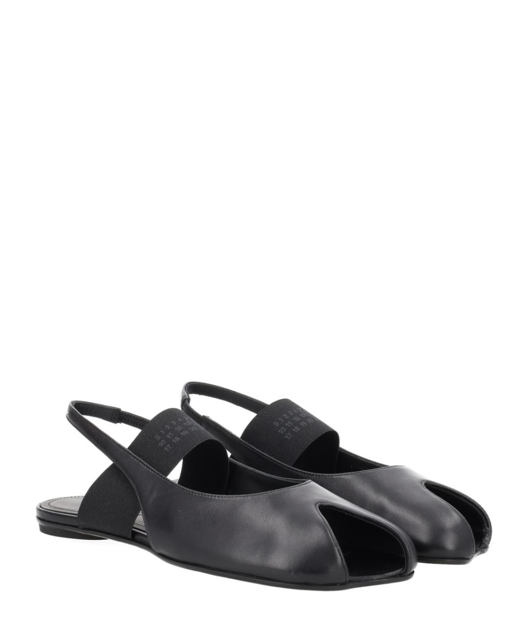 MM6 MAISON MARGIELA Черные кожаные балетки, фото 2