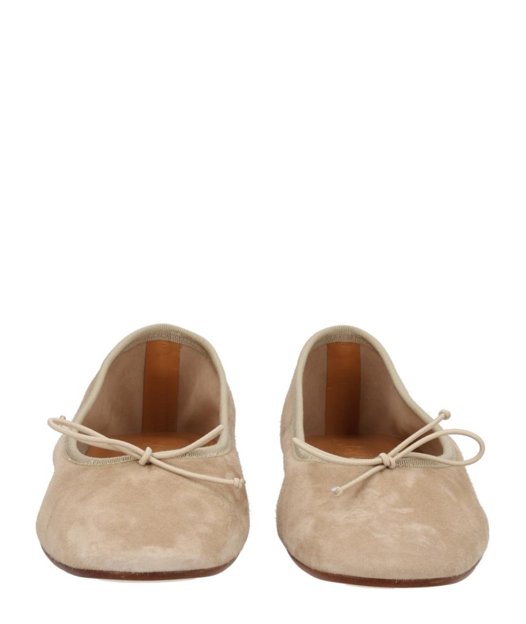AEYDE Бежевые замшевые балетки, фото 3