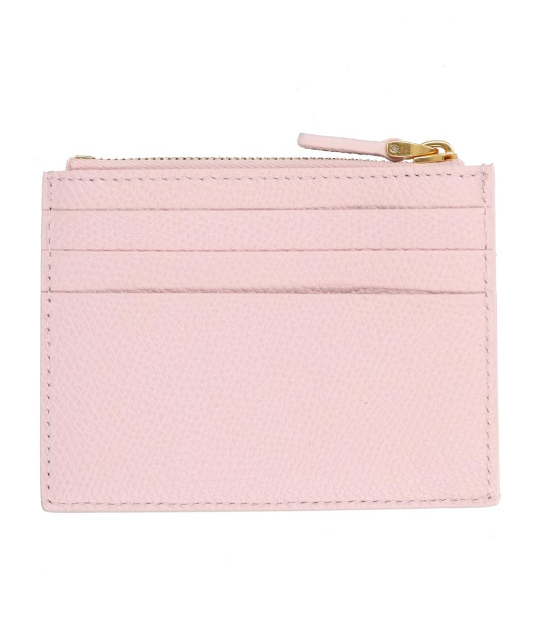 VALENTINO Розовый кожаный кошелек, фото 2