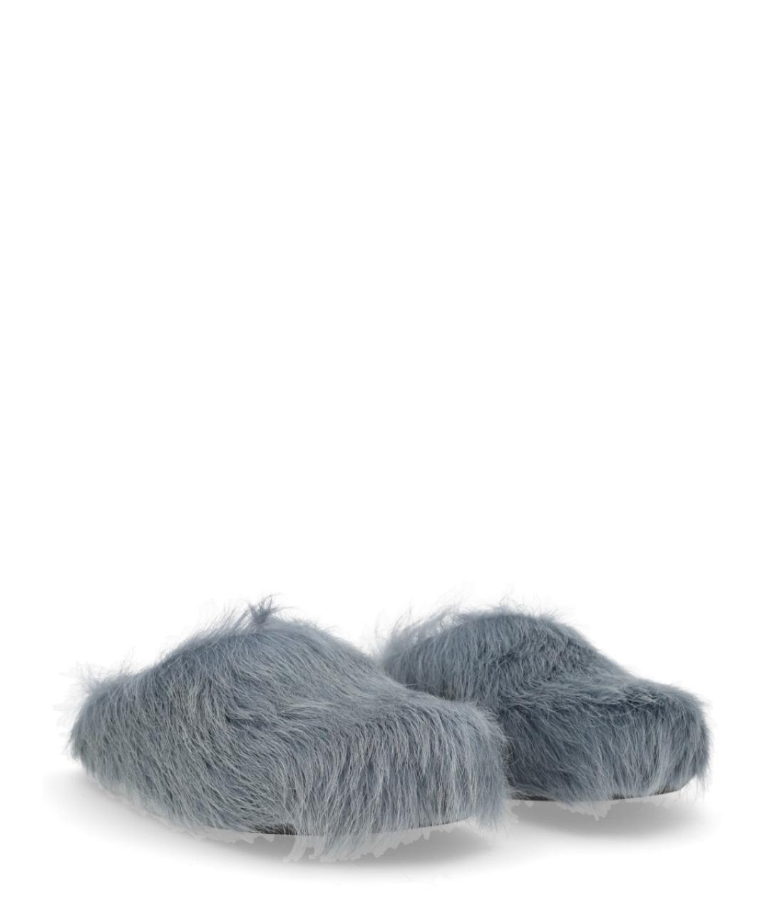 MARNI Голубые кожаные сандалии, фото 2