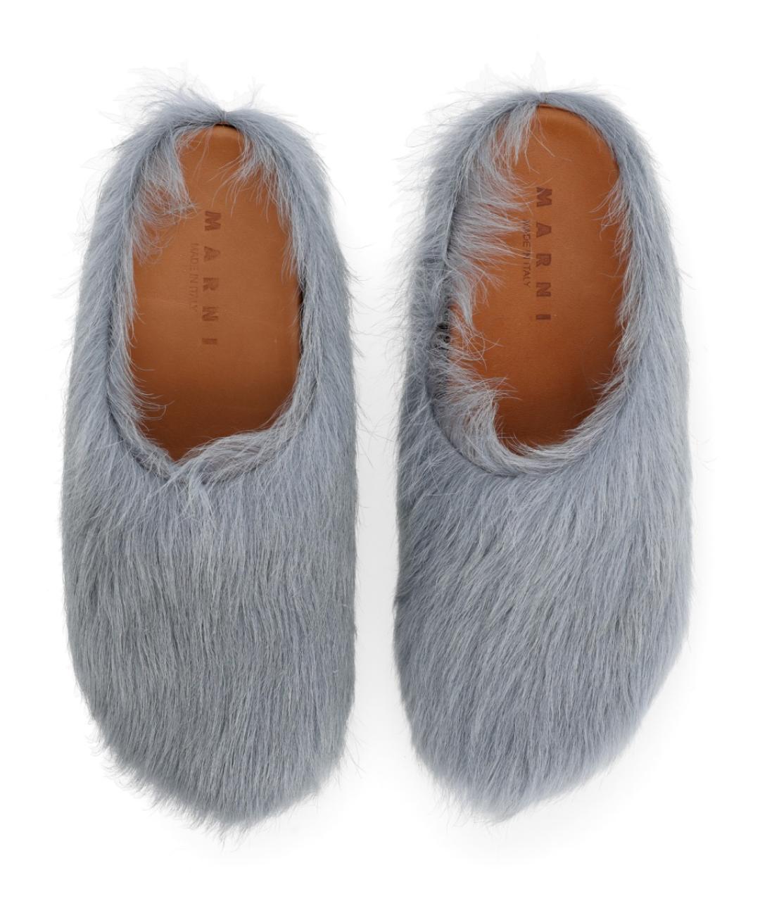 MARNI Голубые кожаные сандалии, фото 5