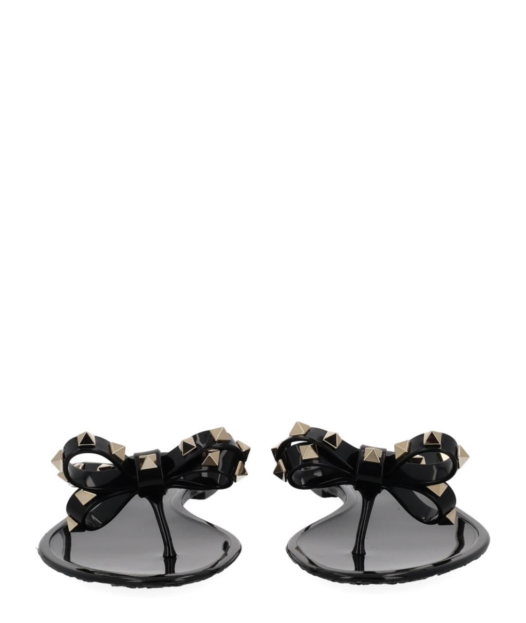 VALENTINO Черные резиновые шлепанцы, фото 3