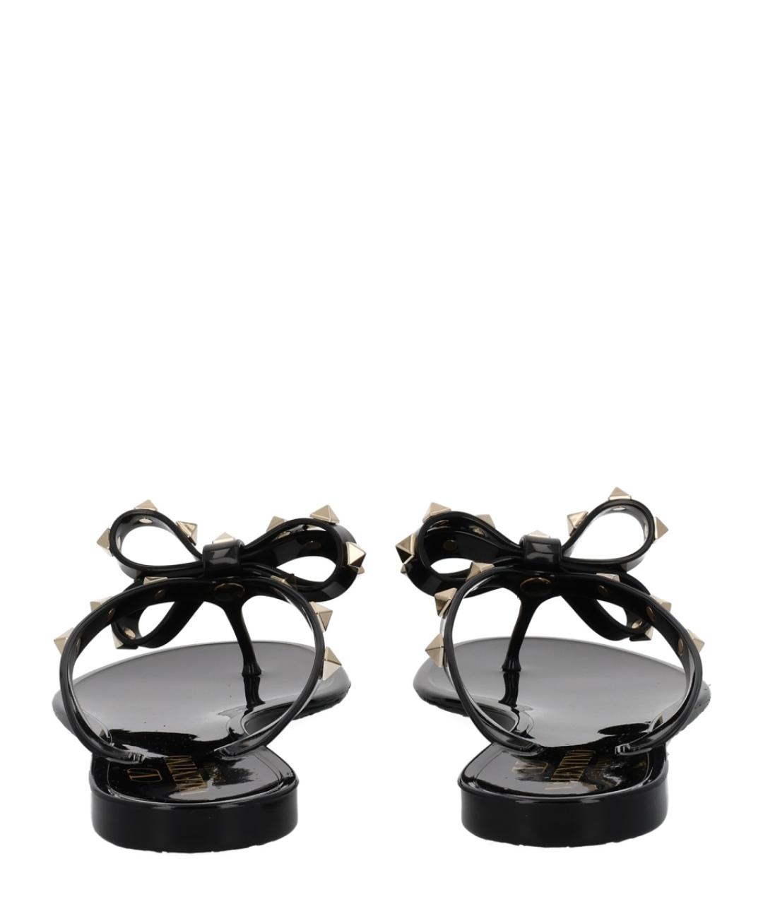 VALENTINO Черные резиновые шлепанцы, фото 4