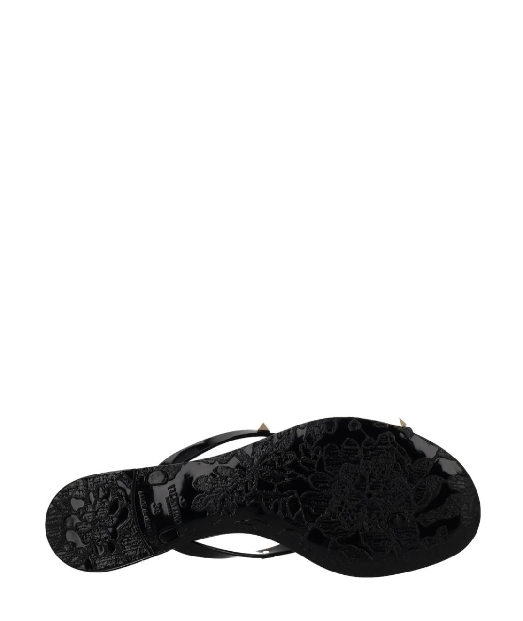 VALENTINO Черные резиновые шлепанцы, фото 6