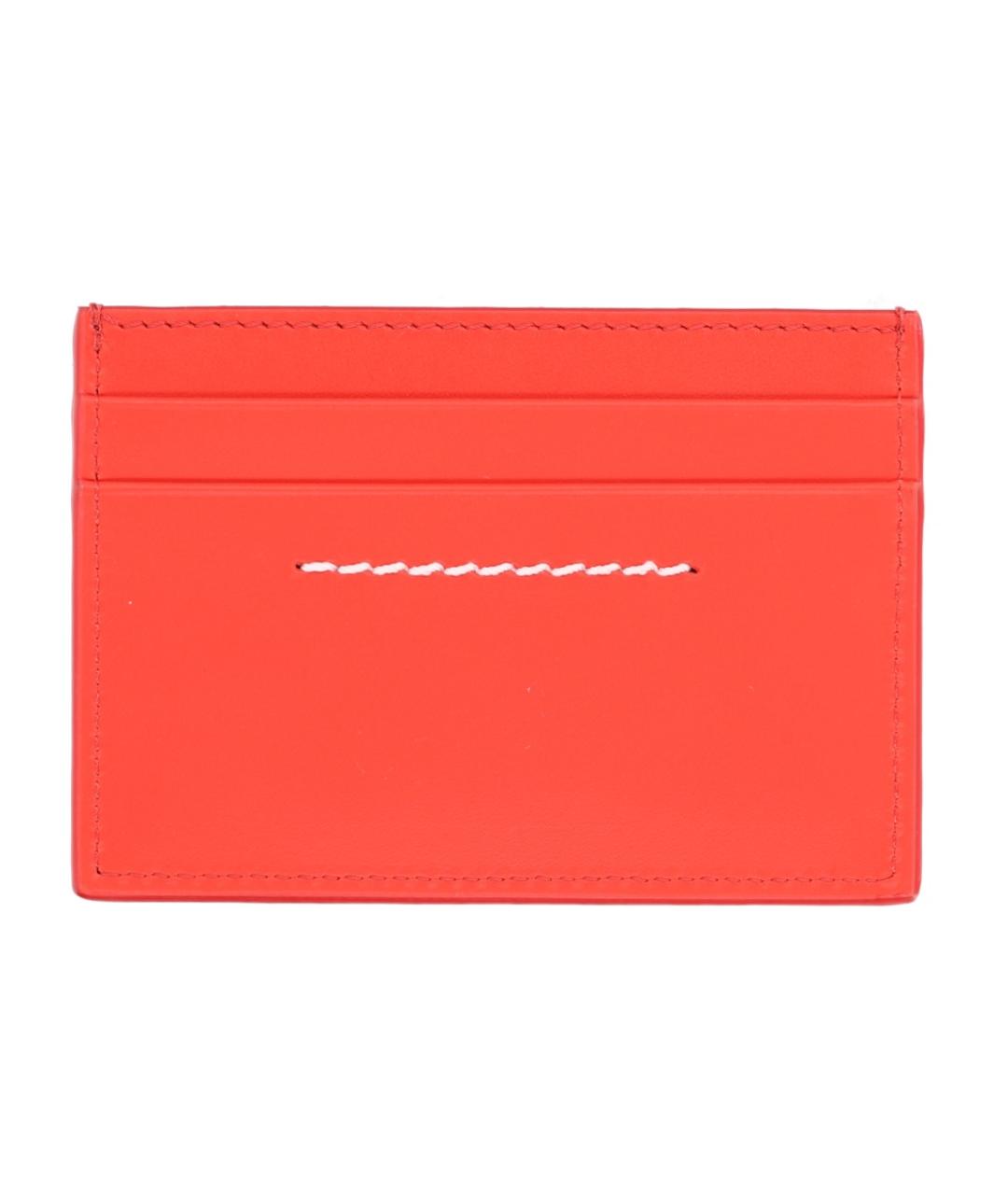 MM6 MAISON MARGIELA Оранжевый кожаный кардхолдер, фото 2