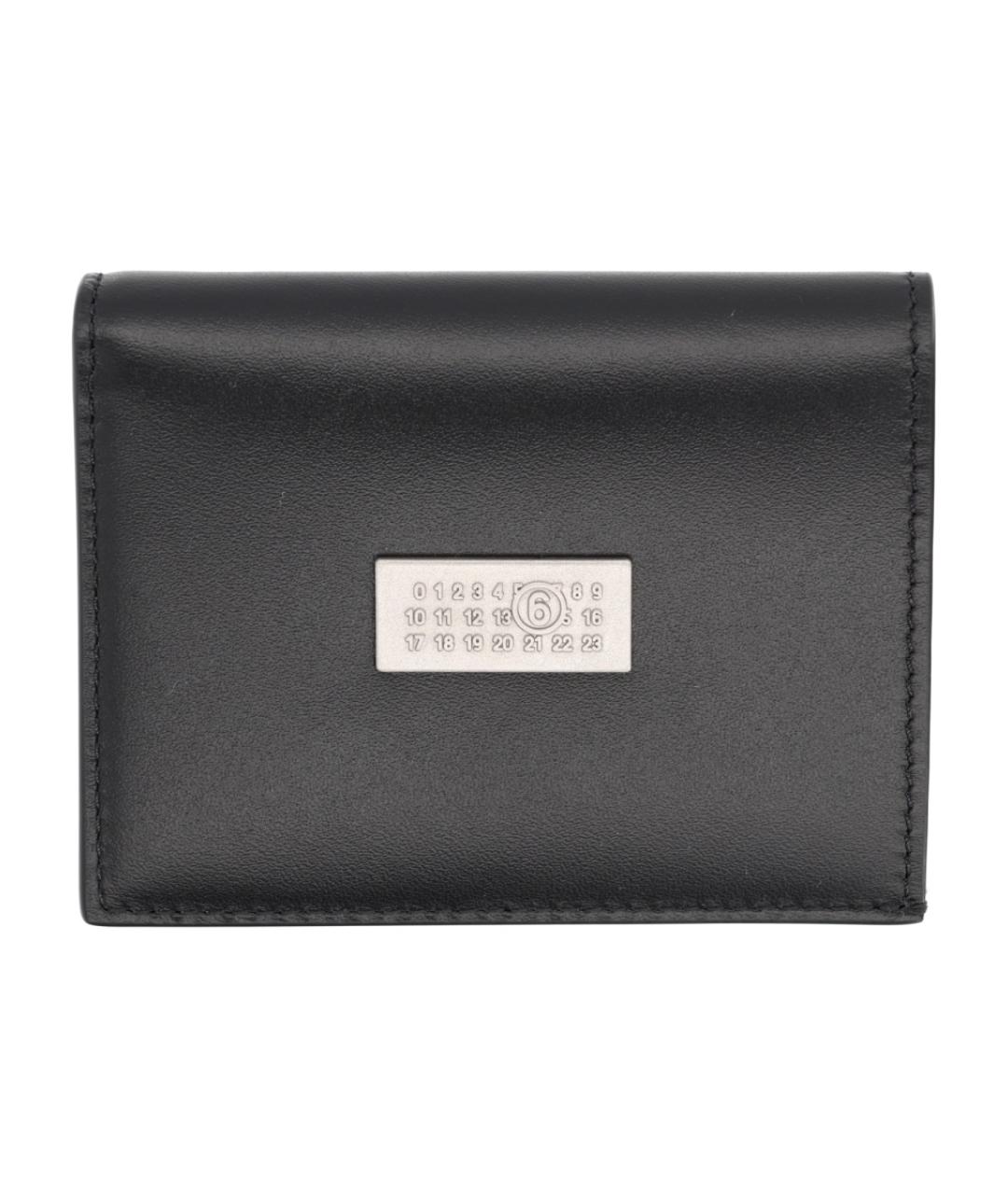 MM6 MAISON MARGIELA Черный кожаный кошелек, фото 1
