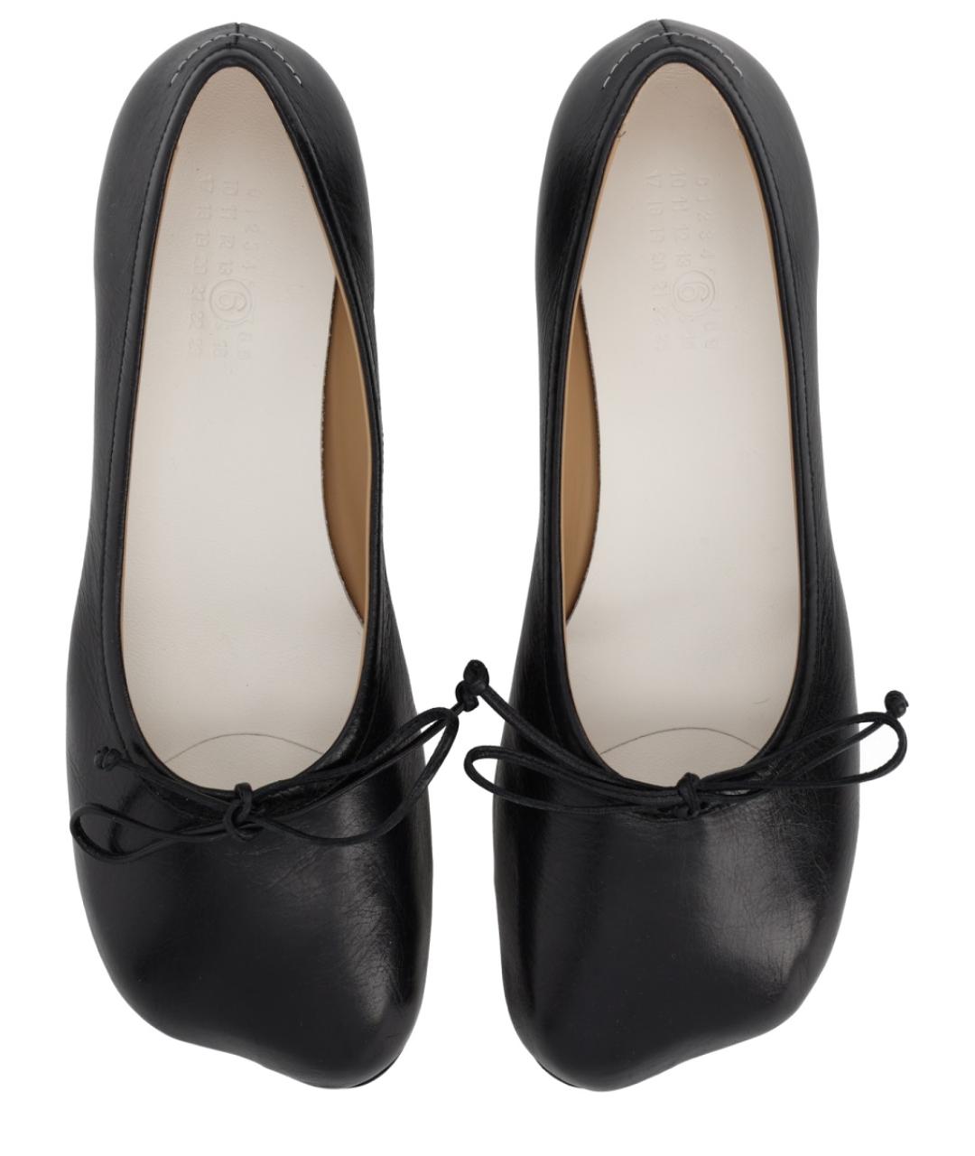 MM6 MAISON MARGIELA Черные кожаные балетки, фото 5
