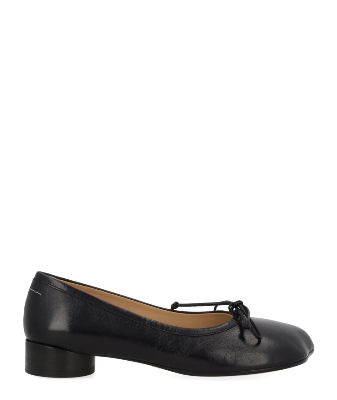 MM6 MAISON MARGIELA Черные кожаные балетки, фото 1