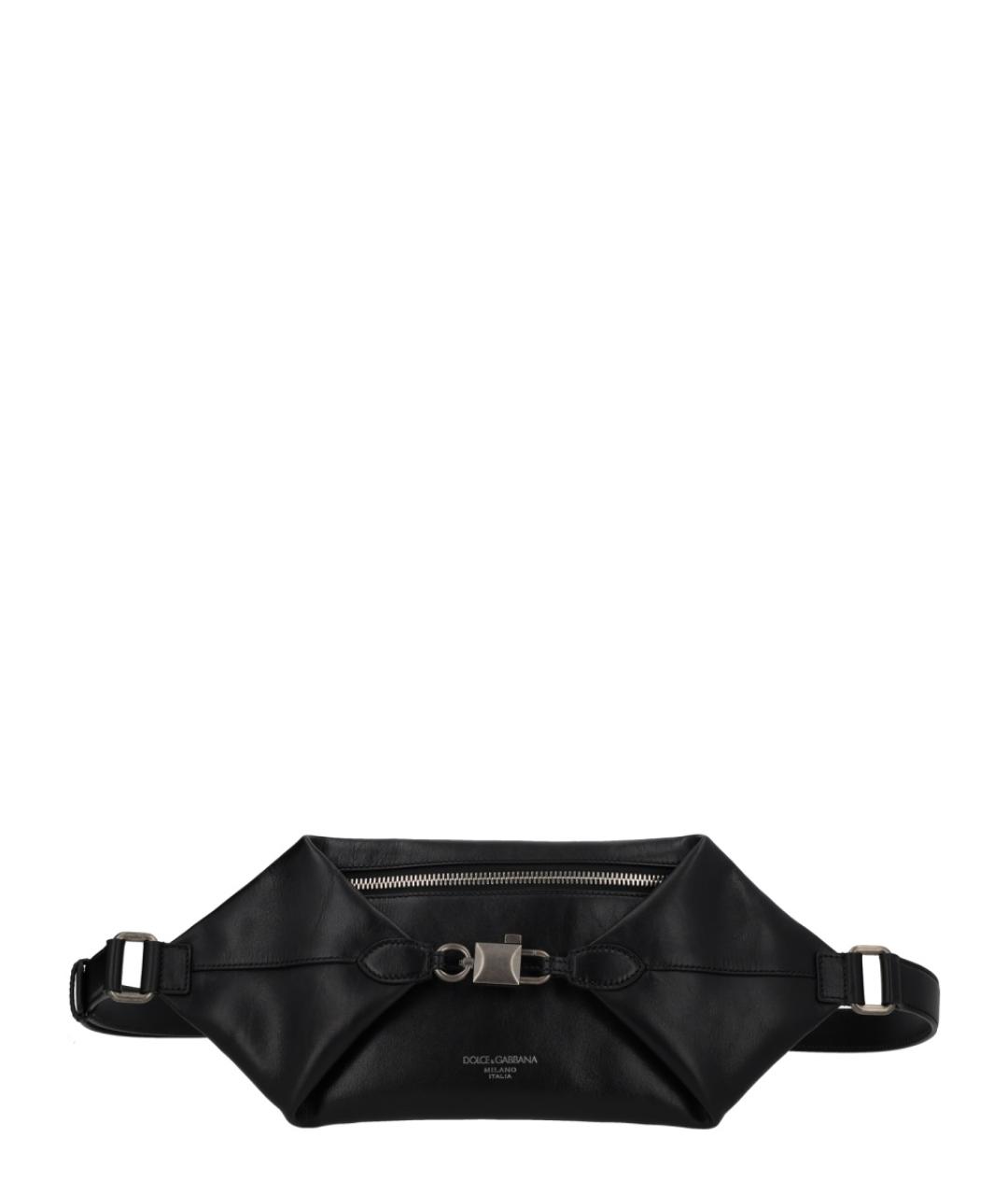 DOLCE&GABBANA Черная кожаная сумка на плечо, фото 1