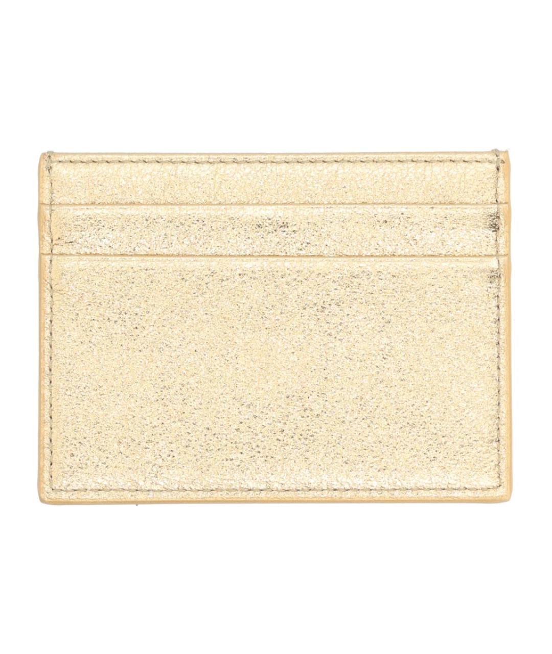 DOLCE&GABBANA Золотой кожаный кардхолдер, фото 2