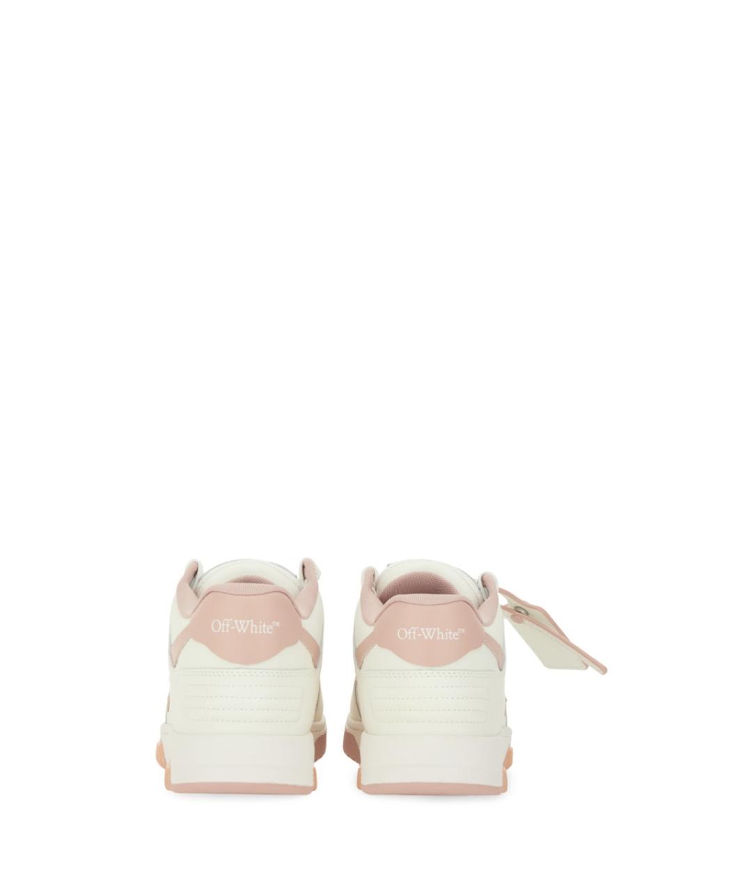 OFF-WHITE Розовые кожаные кеды, фото 5