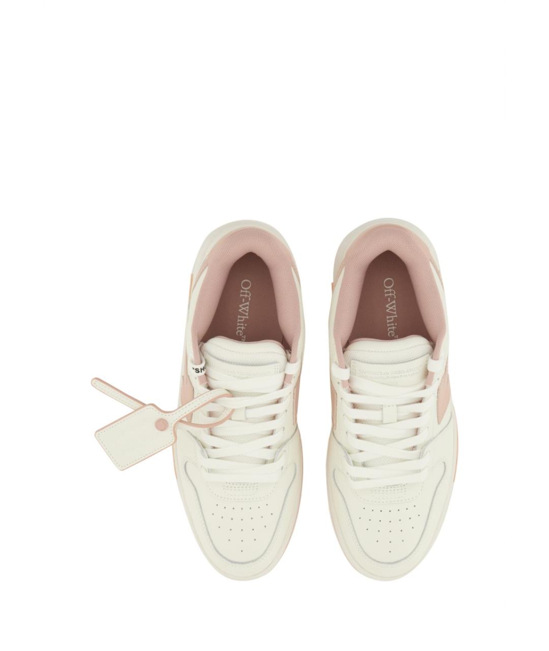 OFF-WHITE Розовые кожаные кеды, фото 8