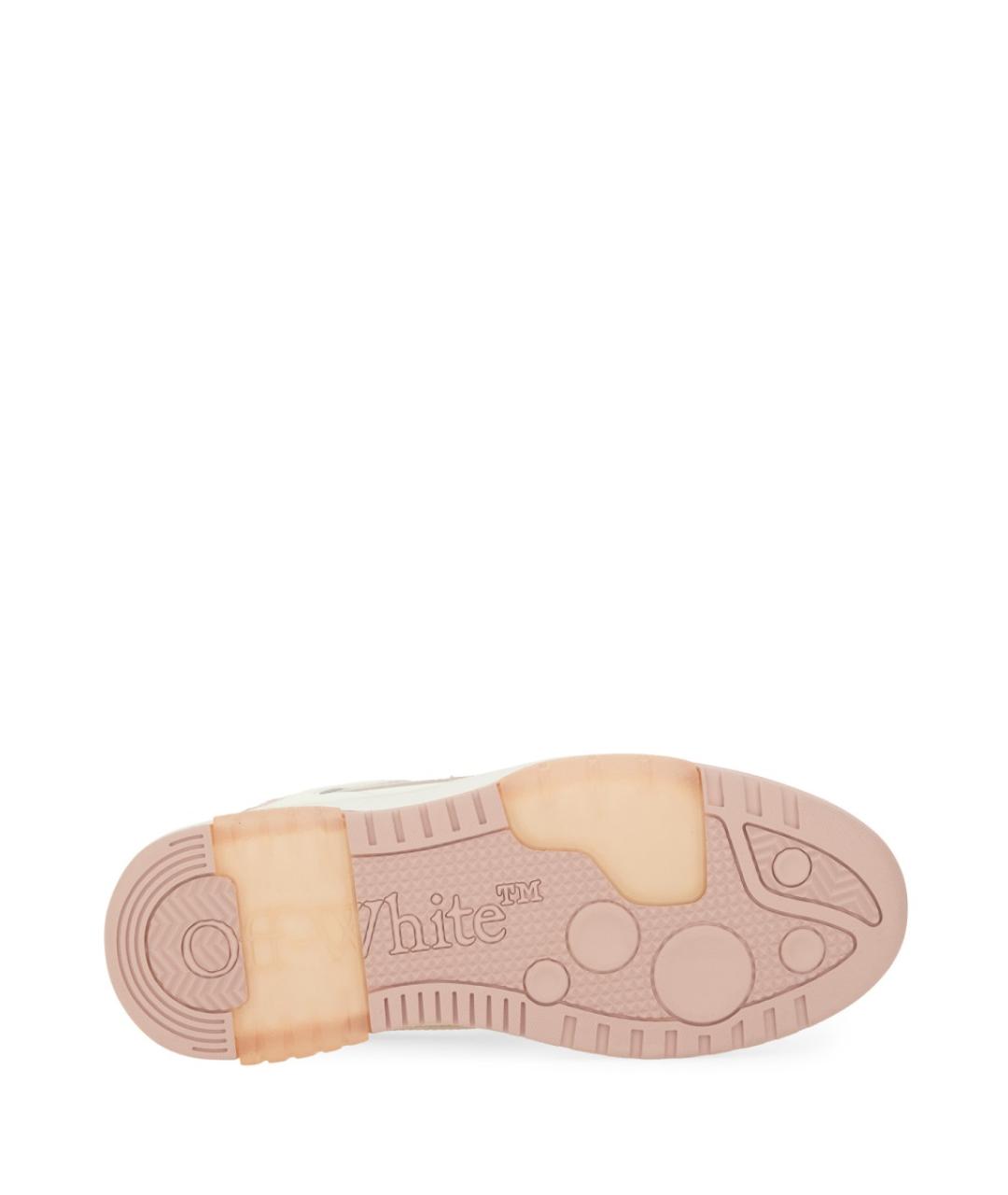 OFF-WHITE Розовые кожаные кеды, фото 7