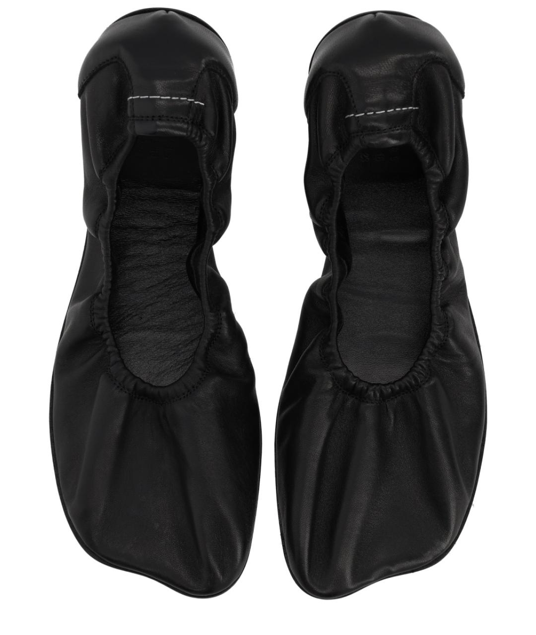 MM6 MAISON MARGIELA Черные кожаные балетки, фото 5