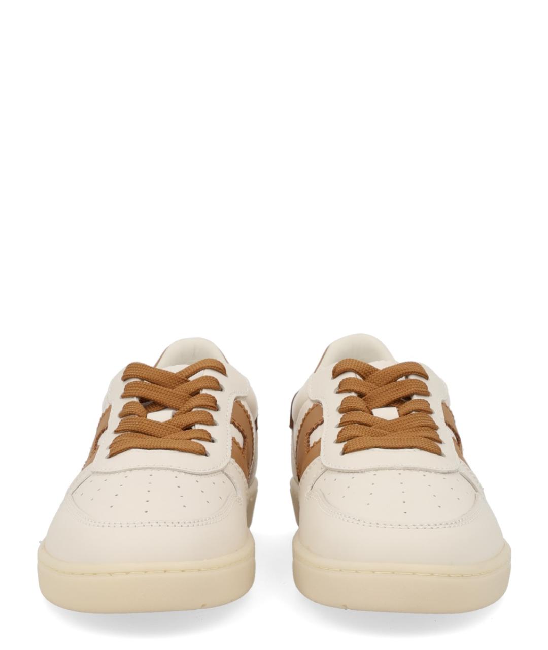 HOGAN Бежевые кожаные кеды, фото 3