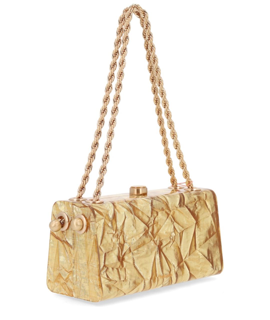 CULT GAIA Золотая тканевая сумка через плечо, фото 3