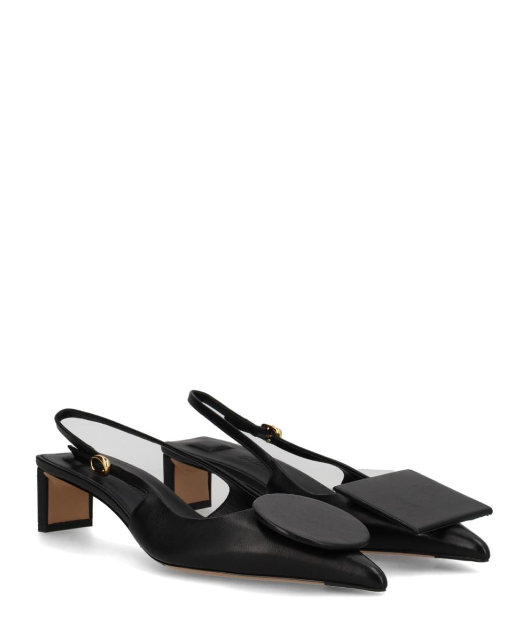 JACQUEMUS Черные кожаные туфли, фото 2