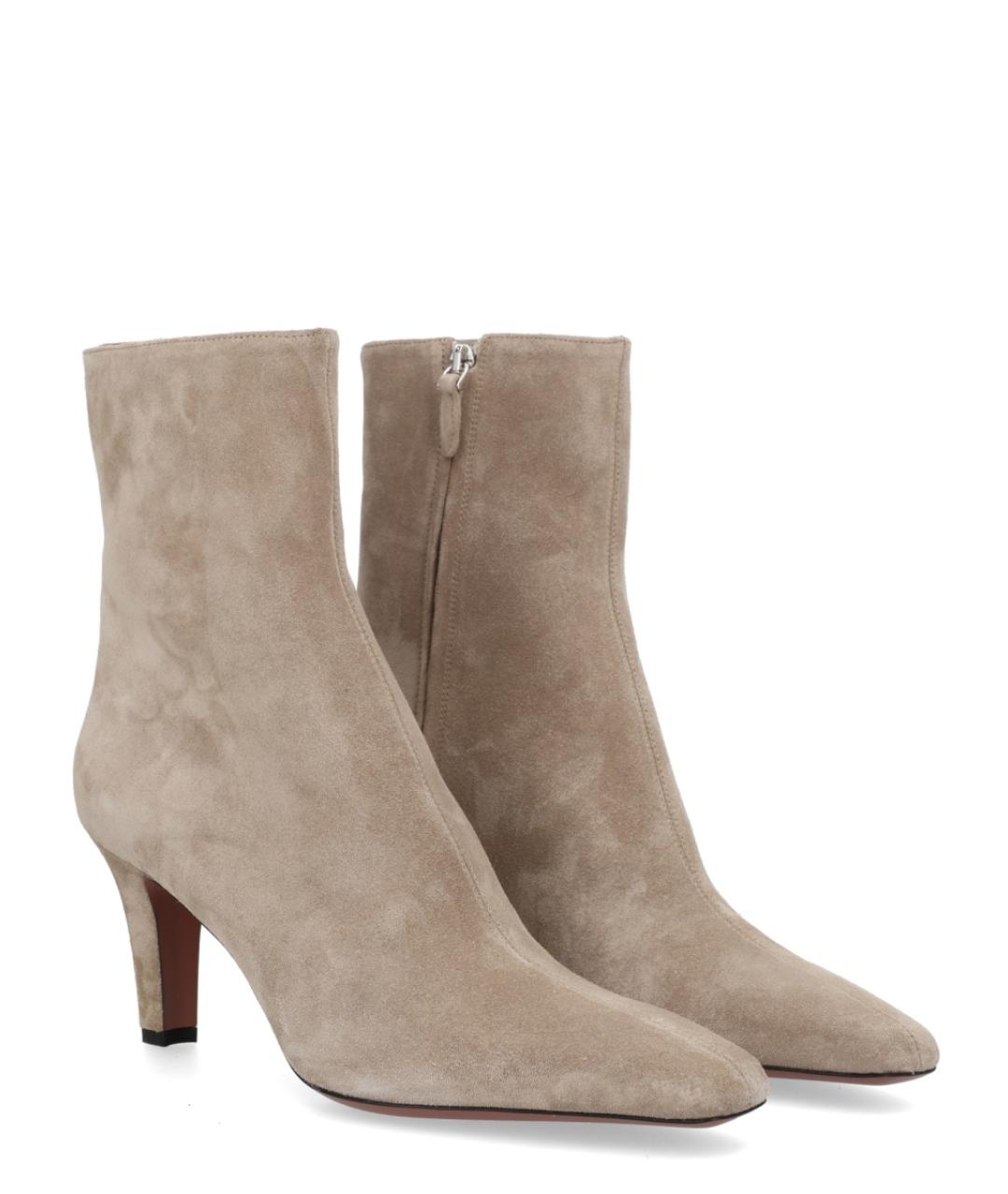 PARIS TEXAS Бежевые замшевые ботильоны, фото 2
