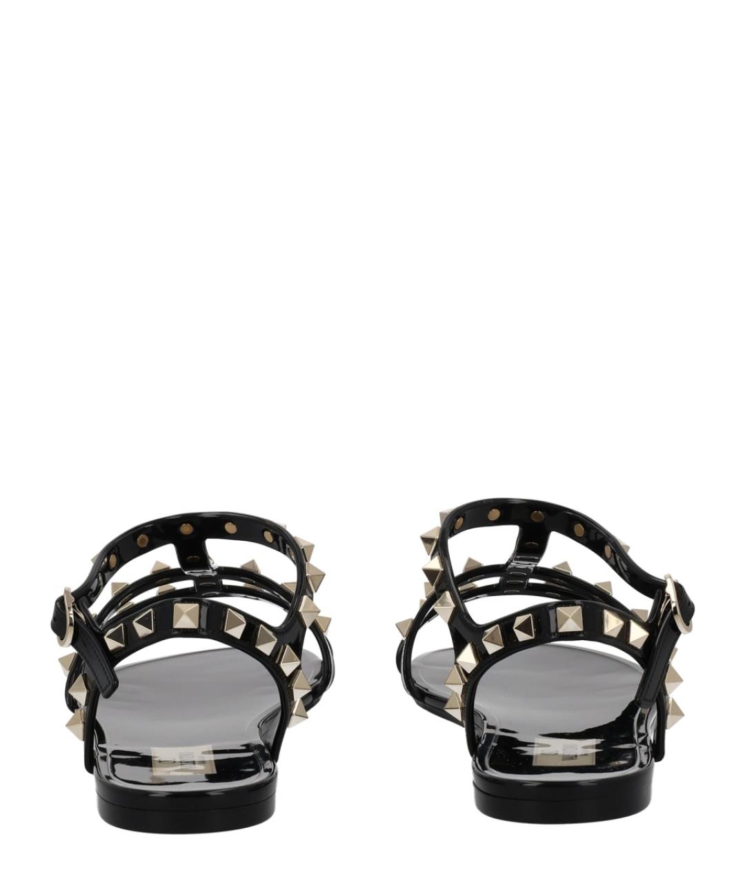 VALENTINO Черные резиновые сандалии, фото 4