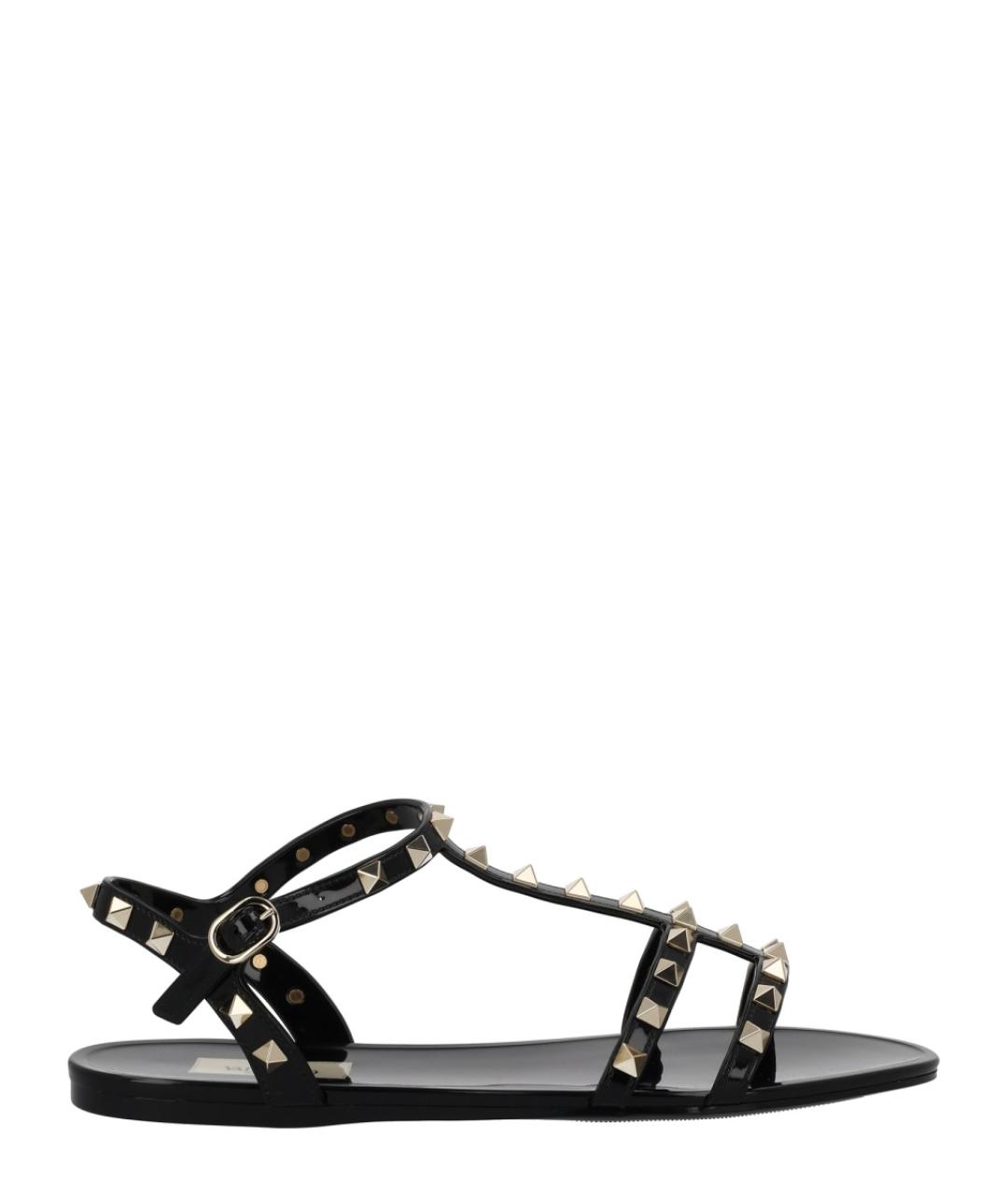 VALENTINO Черные резиновые сандалии, фото 1