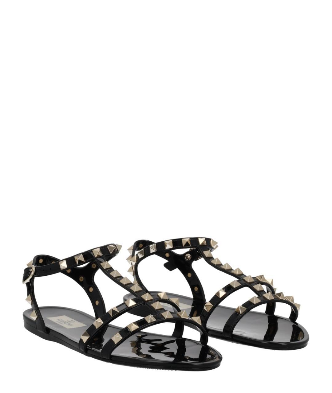 VALENTINO Черные резиновые сандалии, фото 2