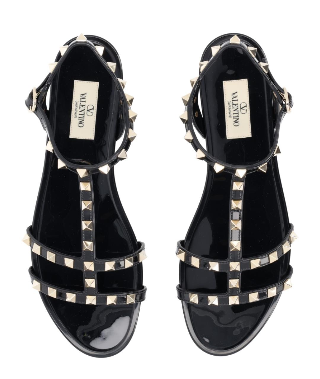 VALENTINO Черные резиновые сандалии, фото 5