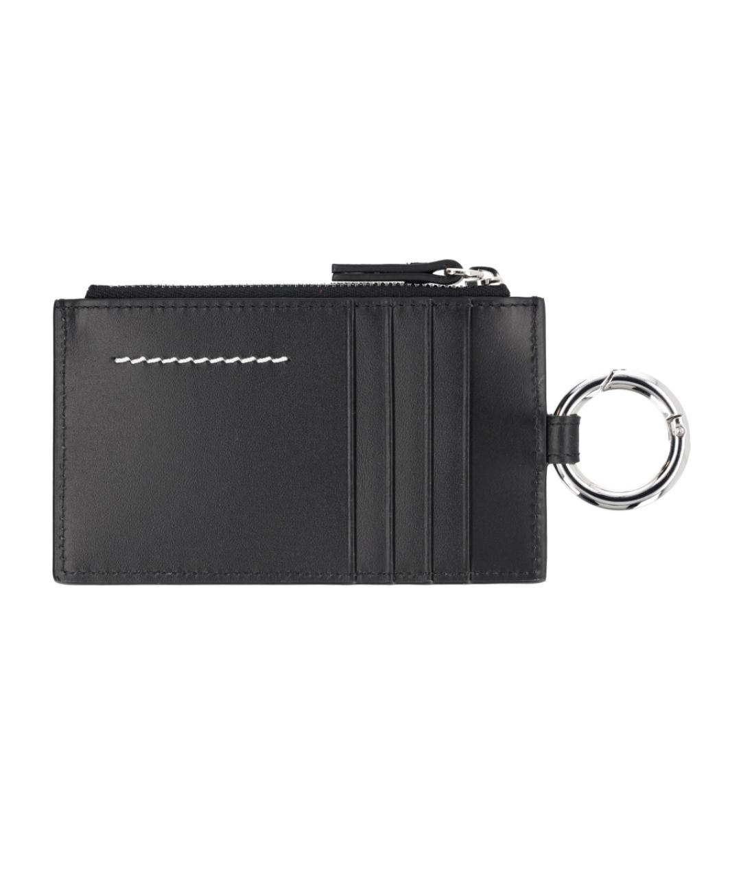 MM6 MAISON MARGIELA Черный кожаный кардхолдер, фото 2