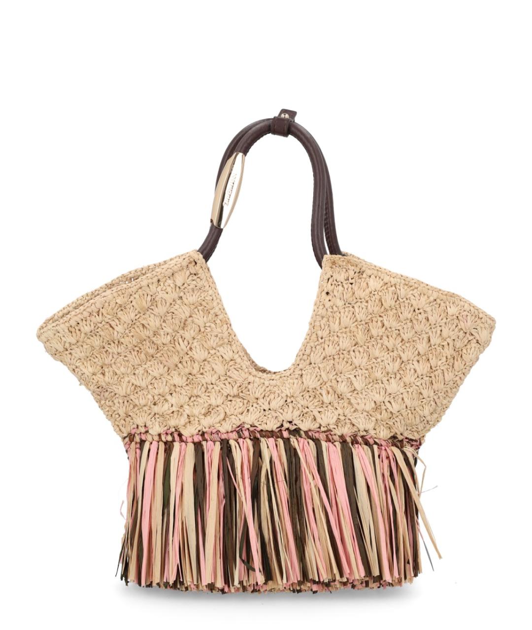 ZIMMERMANN Бежевая пелетеная сумка тоут, фото 3